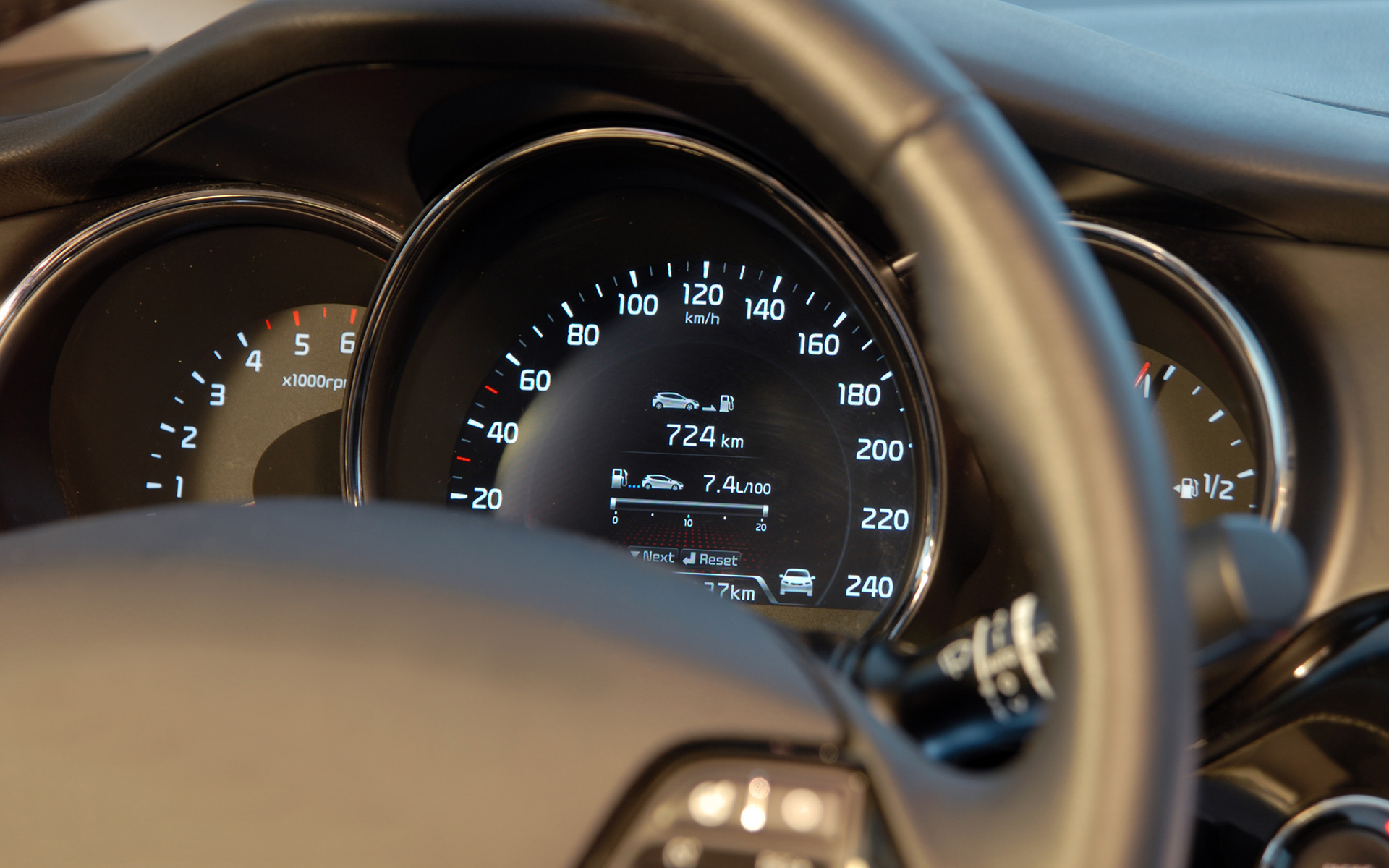 modern car dashboard closeup